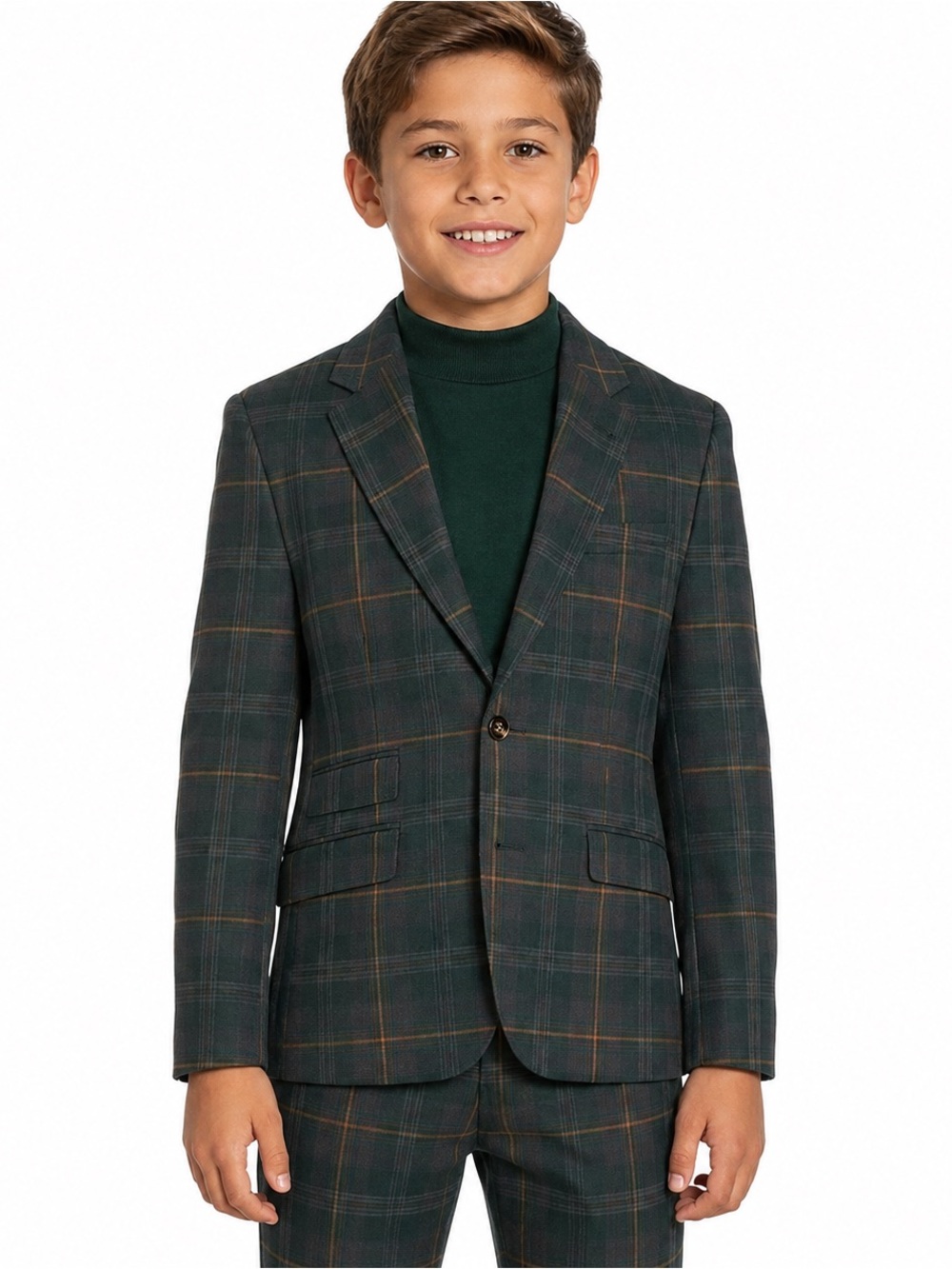 NWT Murano Big Boys Slim Fit Plaid Blazer Sz 10/12